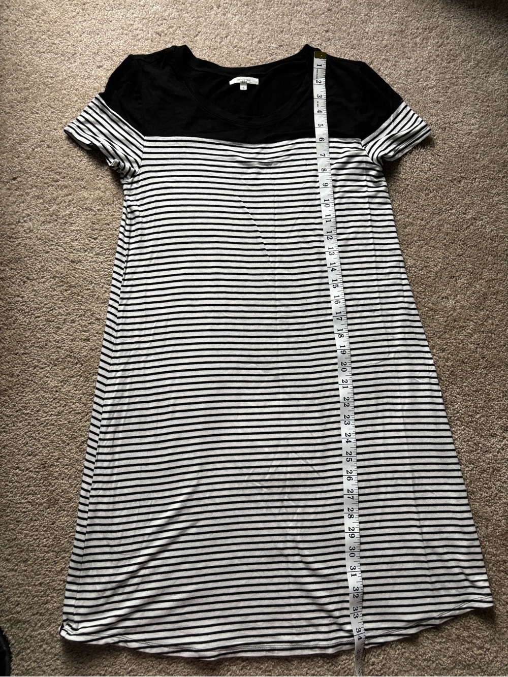 Maurices Black and White Striped Tee Dress - Picture 10 of 10
